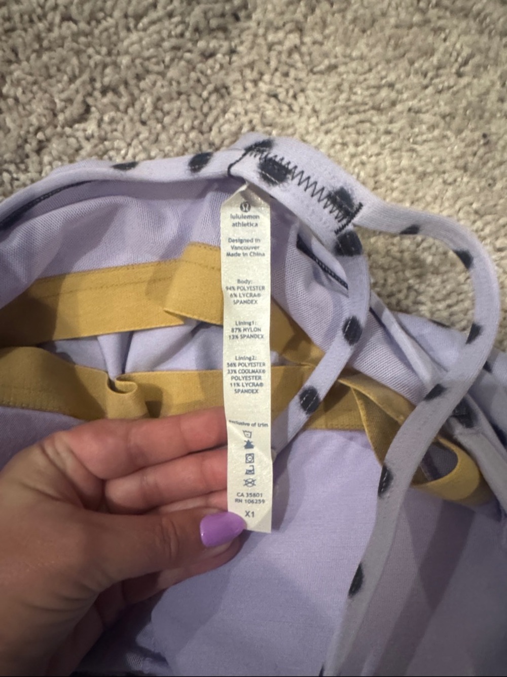 lululemon athletica Lavender Polka Dot Tank Top - Picture 6 of 6